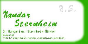 nandor sternheim business card